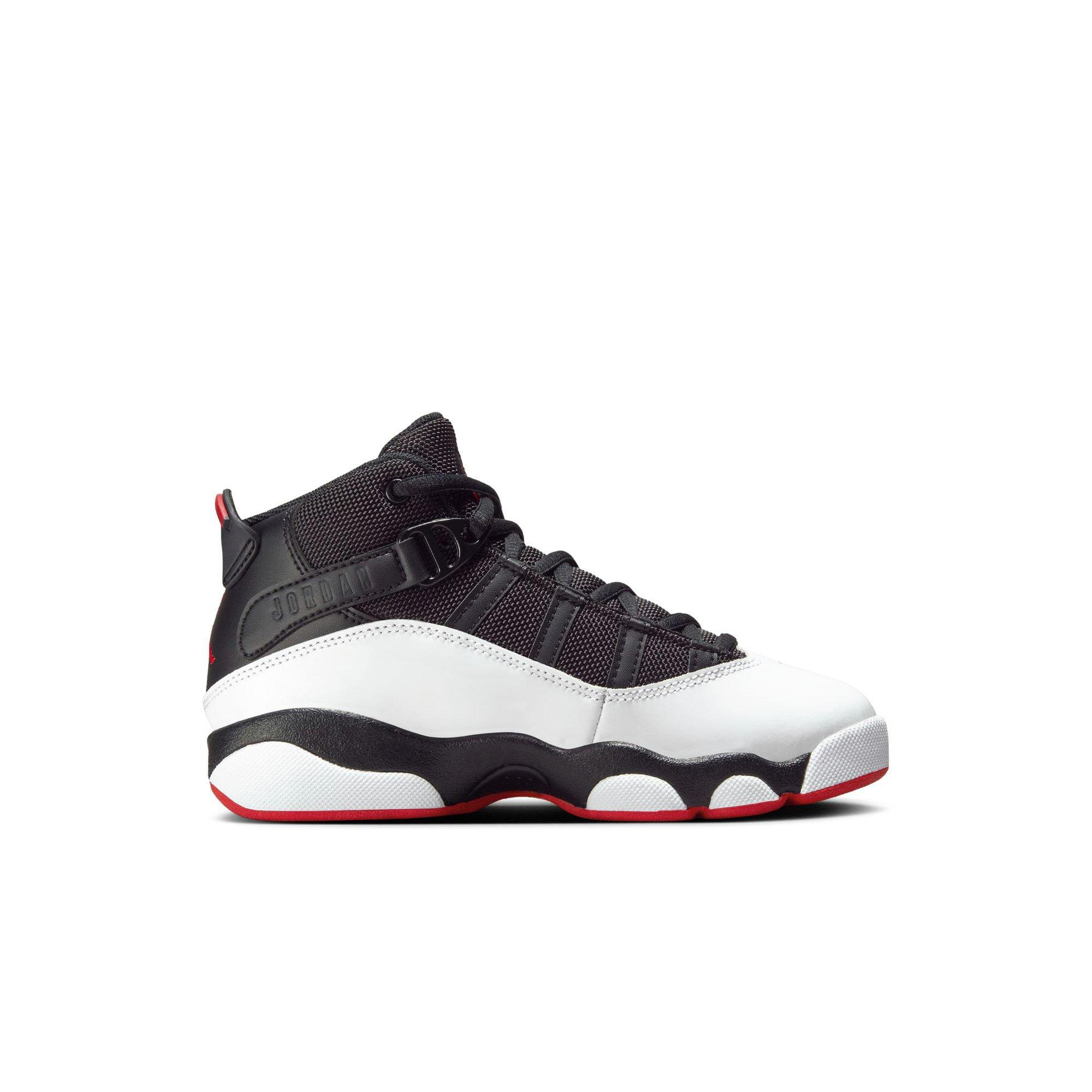 Jordan 6 Rings Preschool Boys Black University Red Shoe